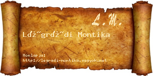 Légrádi Montika névjegykártya